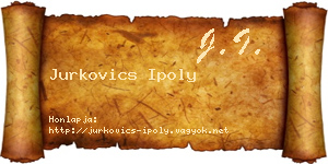 Jurkovics Ipoly névjegykártya